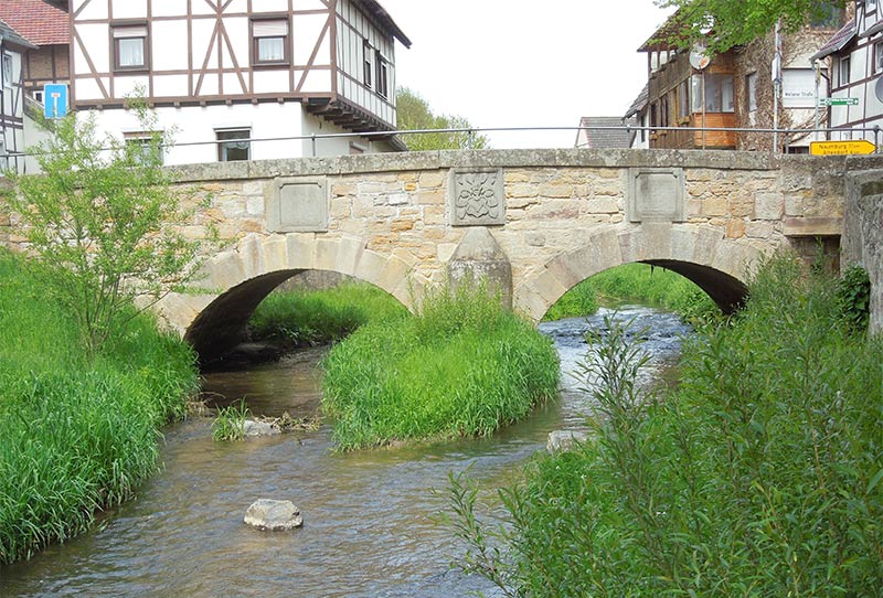 Elbebrücke in Züschen, einem Ortsteil von Fritzlar