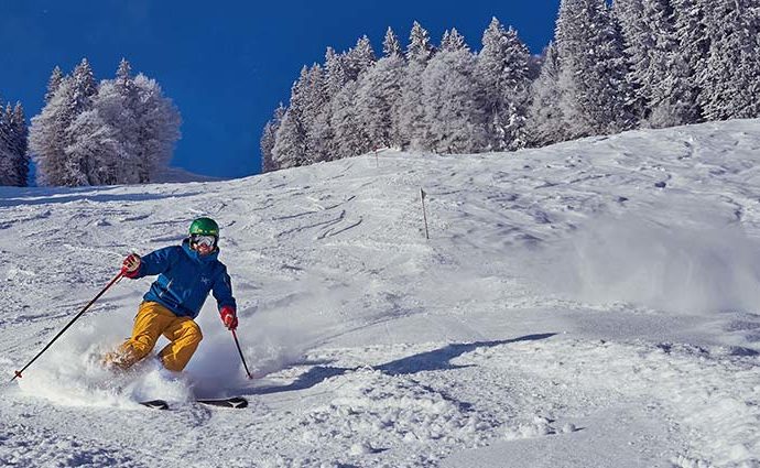 Skifahrer im Hessischen Bergland